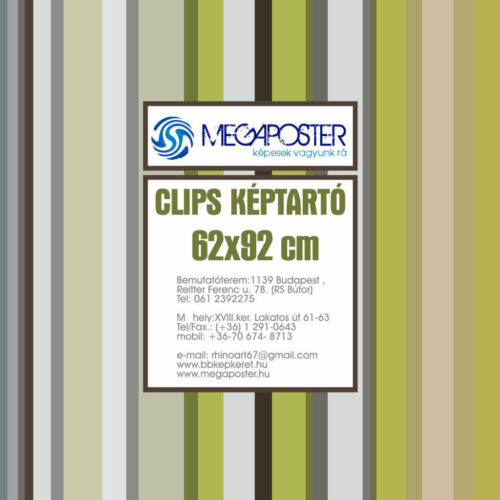 62x92 üveges kapcsos képtartó