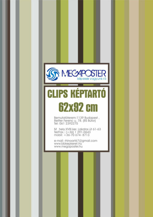 62x92 üveges kapcsos képtartó