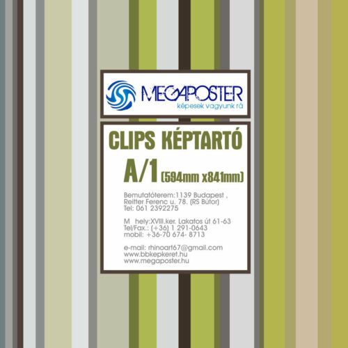 A1 59.4x84.1 cm üveg  kapcsos képtartó