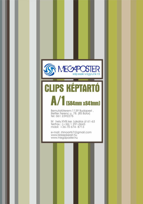 A1 59.4x84.1 cm üveg  kapcsos képtartó