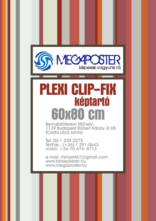 60x80 cm plexi kapcsos képkeret