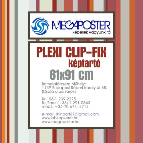 61x91.5 cm plexi kapcsos képtartó